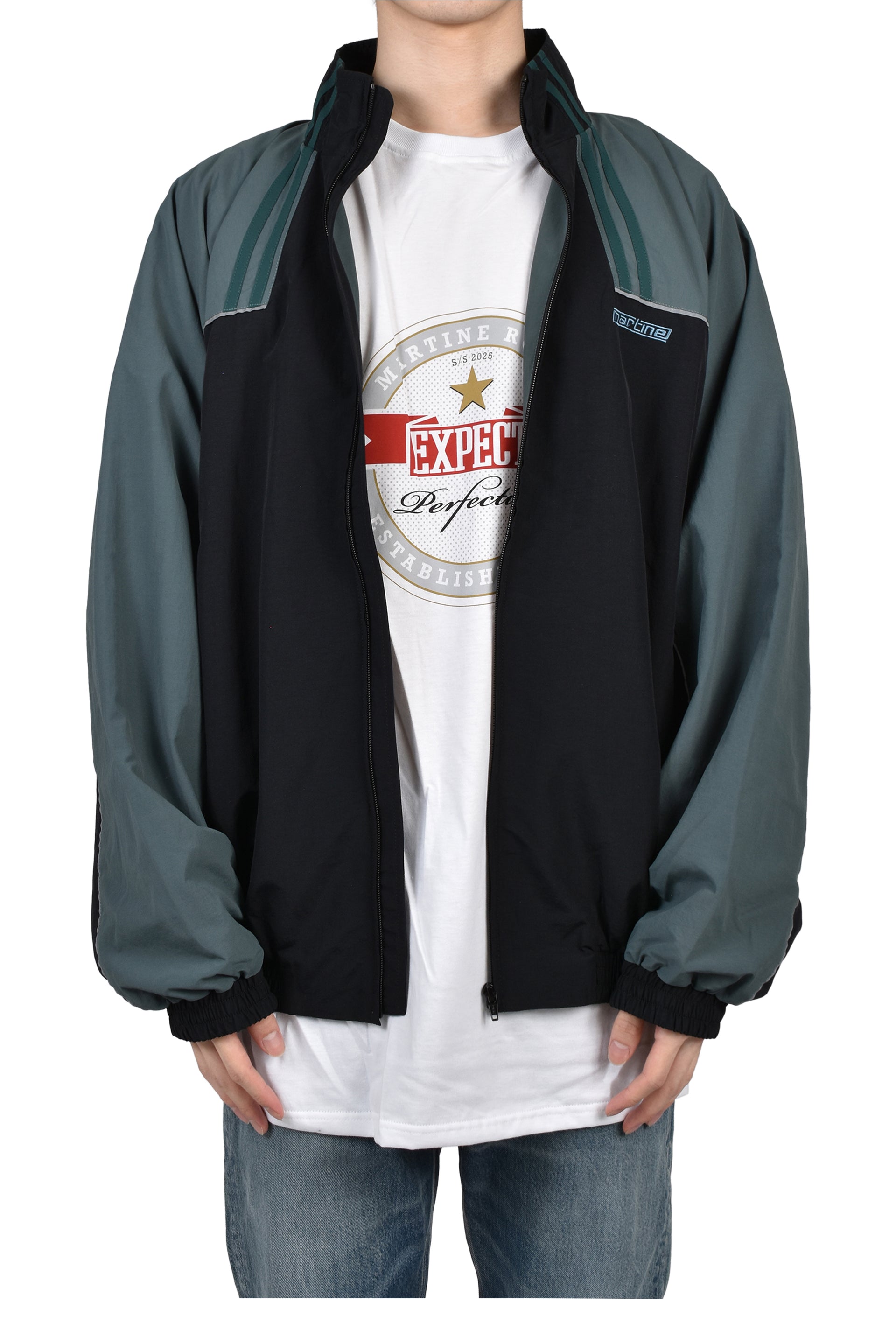T-LINING TRACK JACKET / BLK TEAL BLK