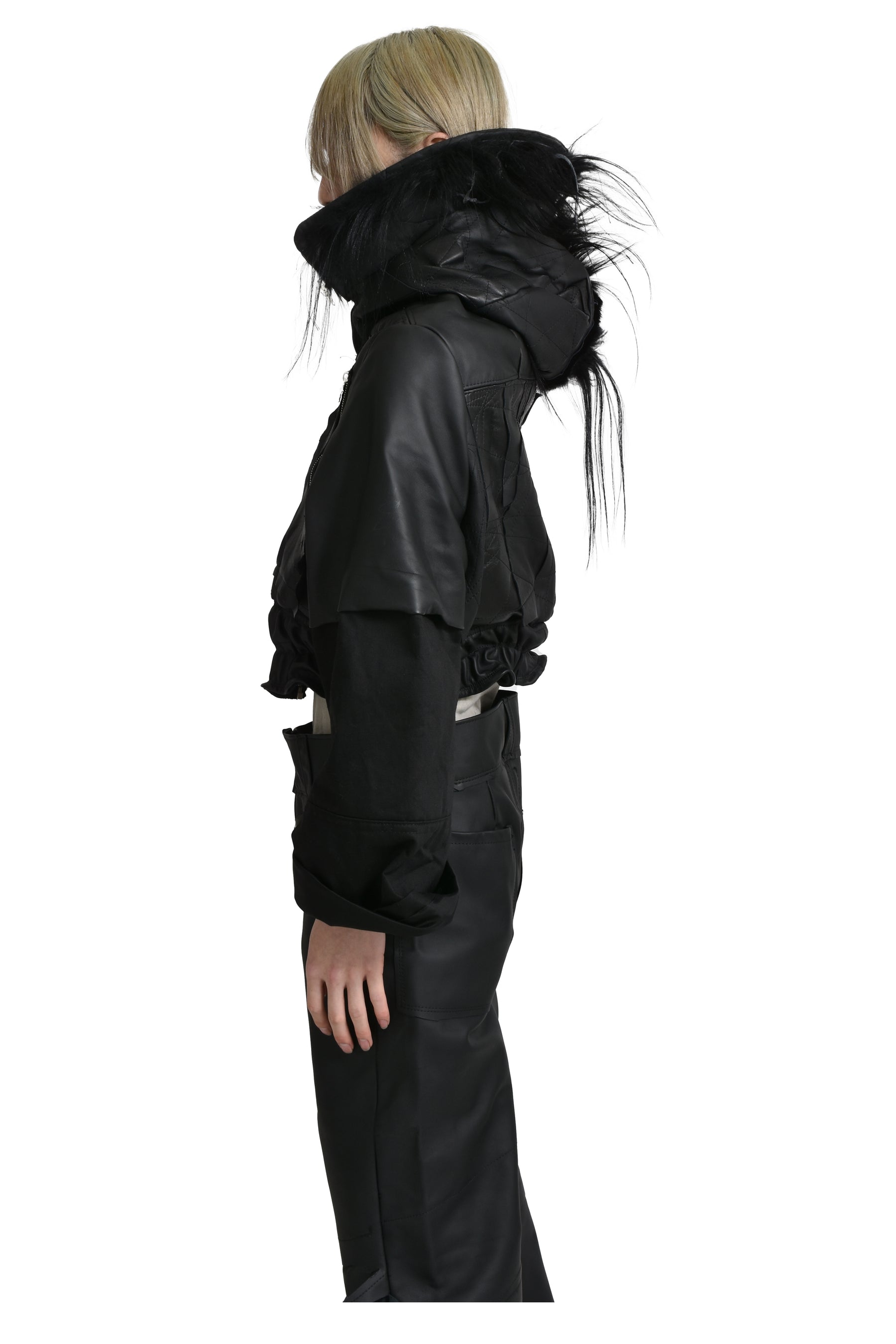 DRAGONCELLO CROPPED JACKET / BLK