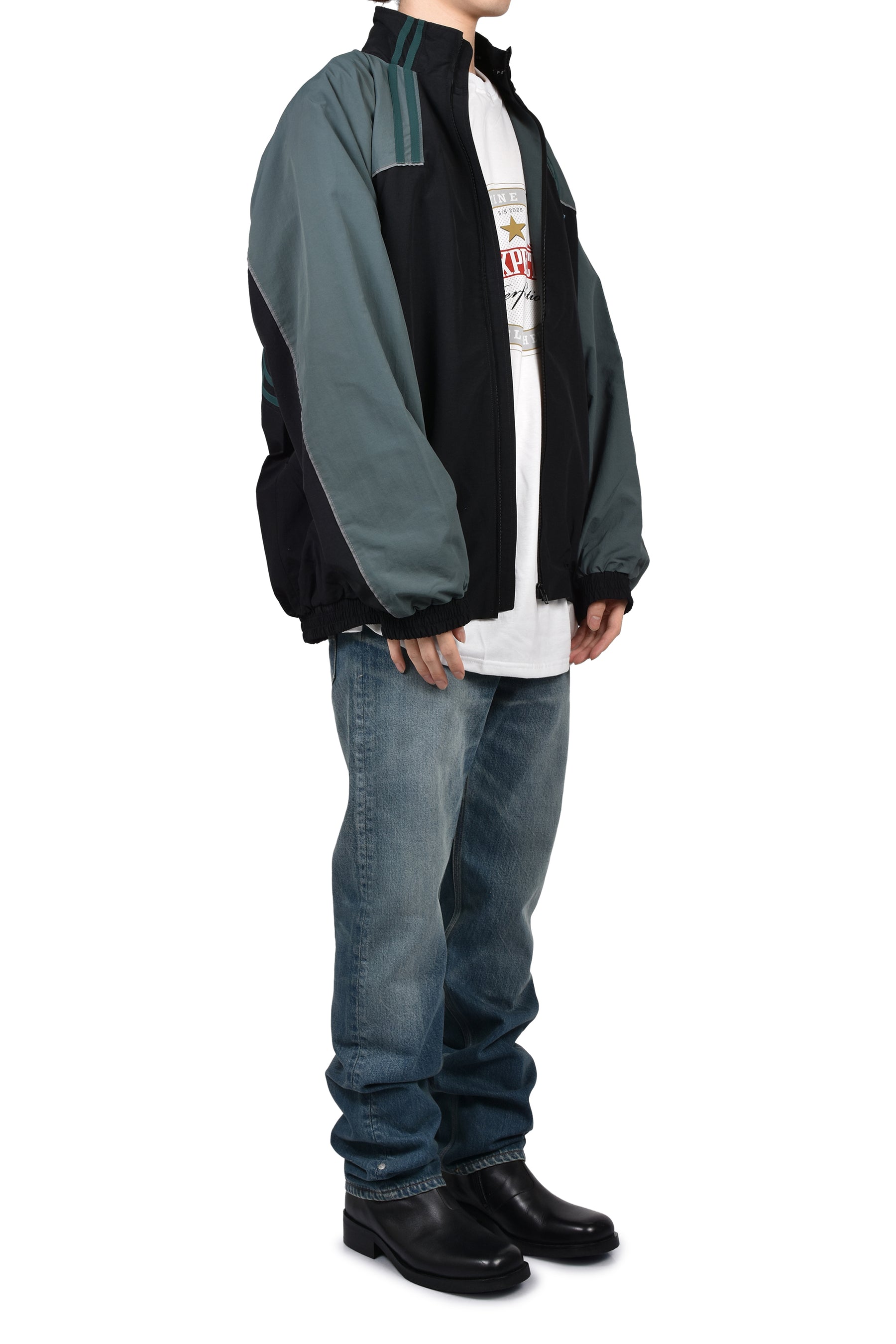 T-LINING TRACK JACKET / BLK TEAL BLK