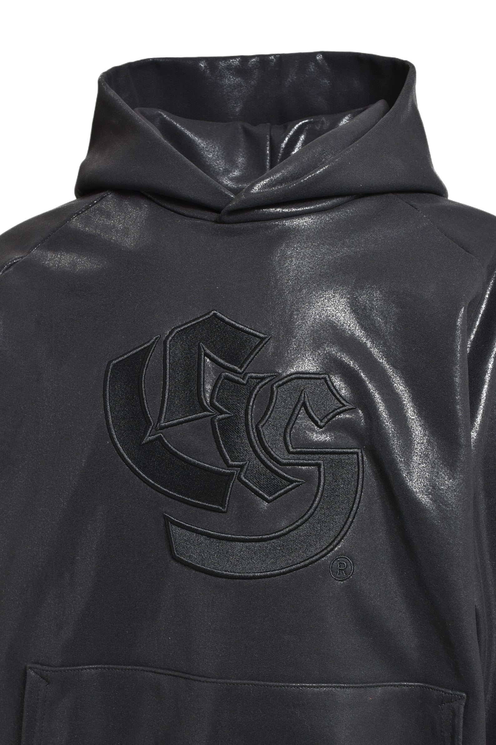 WAXED OG LOGO HOODIE / BLK