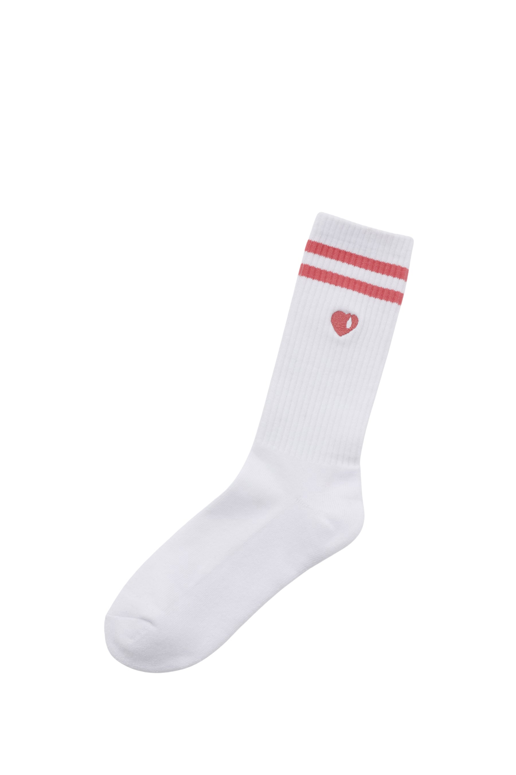 HEART LOGO LINE SOCKS / PNK