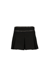 PLEATED MINI SKORT / BLK