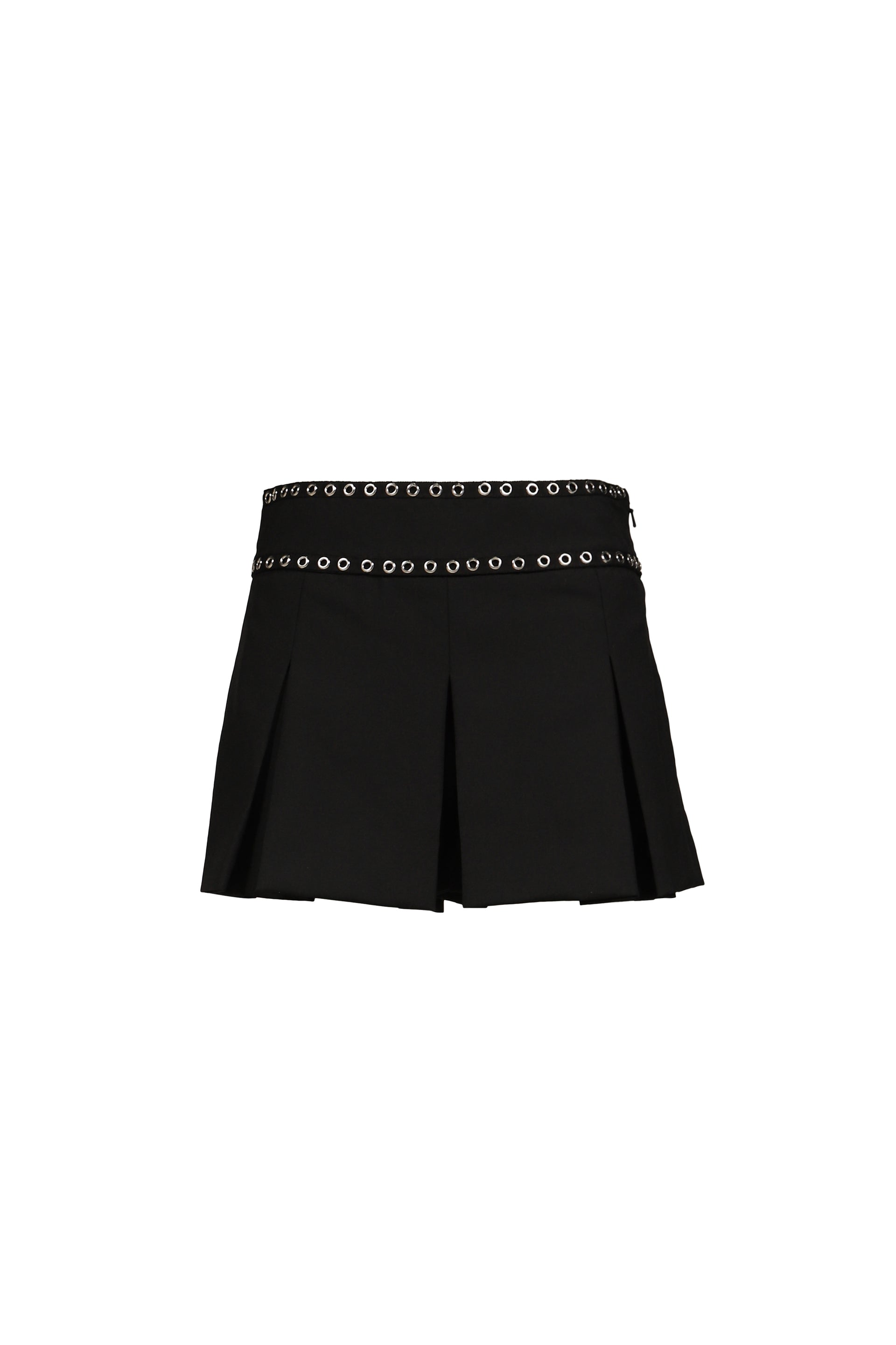 PLEATED MINI SKORT / BLK