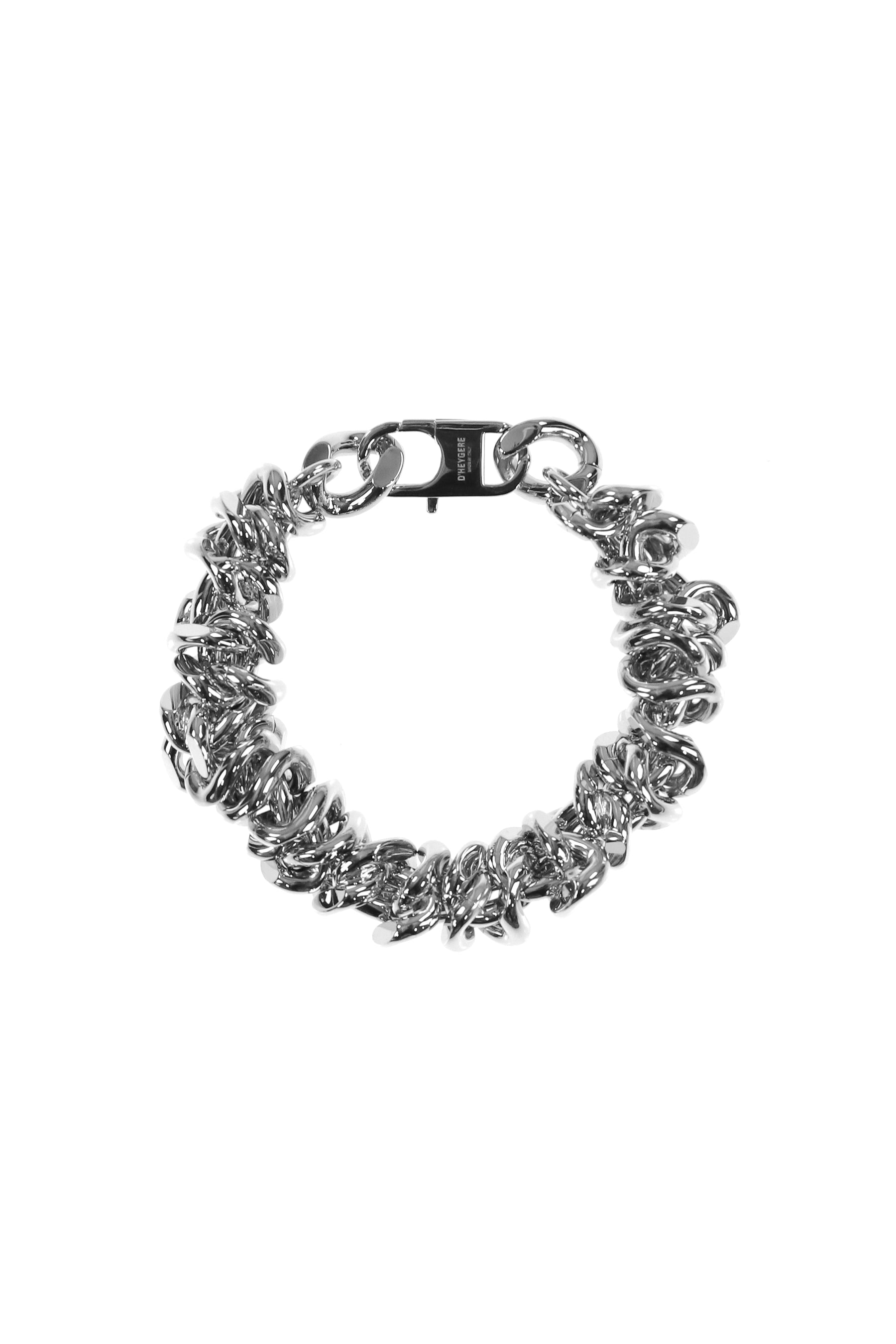 TWISTED CURB CHAIN BRACELET / SIL