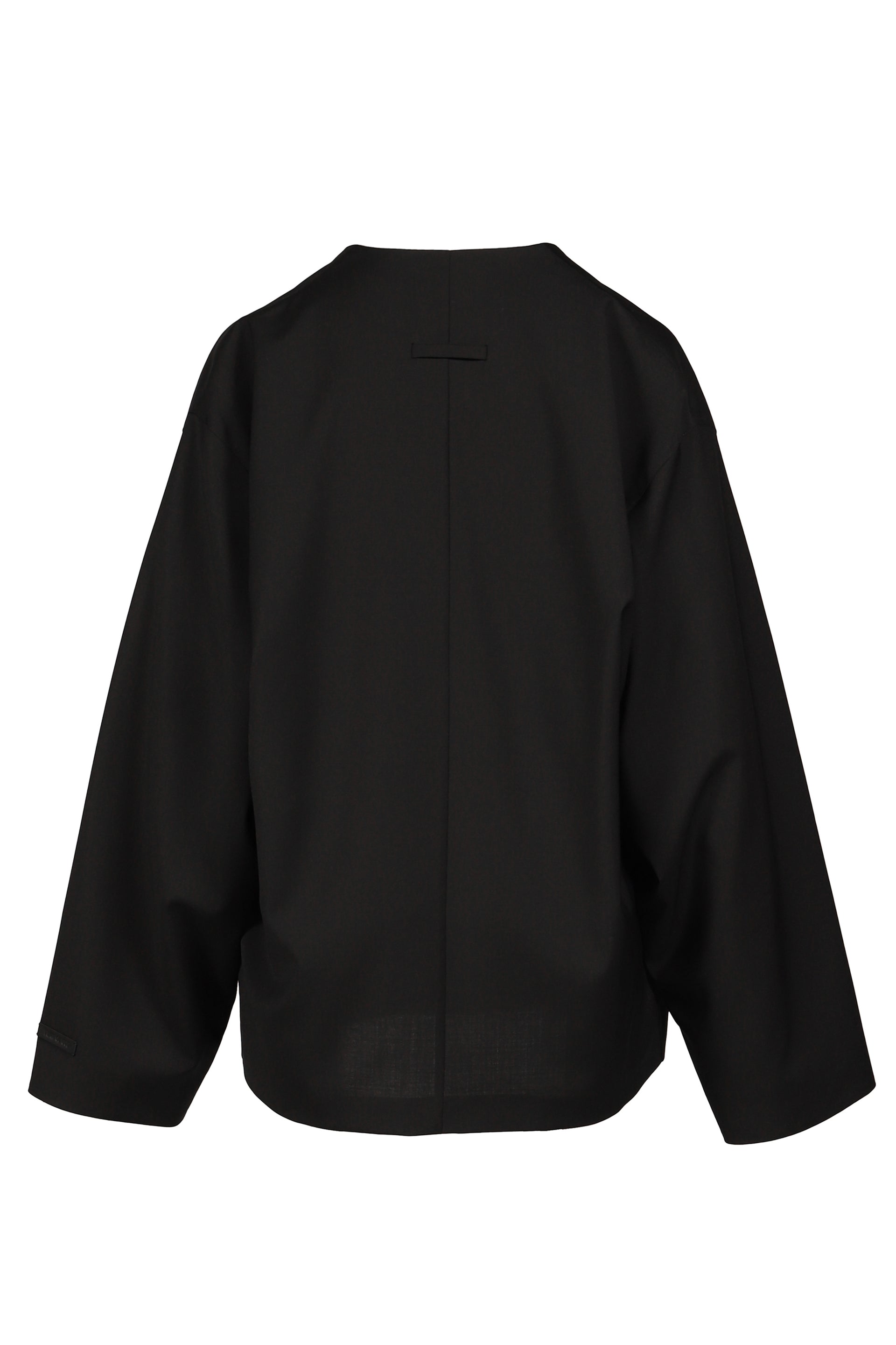 RELAXED LAPELLESS JACKET / BLK