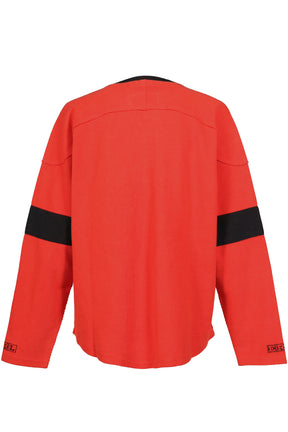 UNISEX RED HOCKEY SWEATSHIRT KNIT / RED