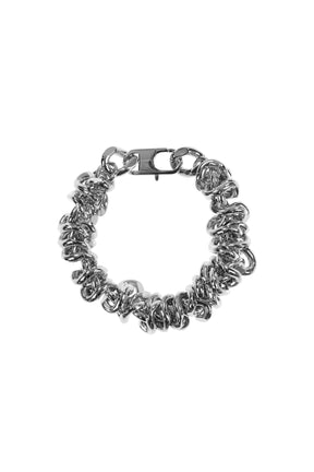 TWISTED CURB CHAIN BRACELET / SIL