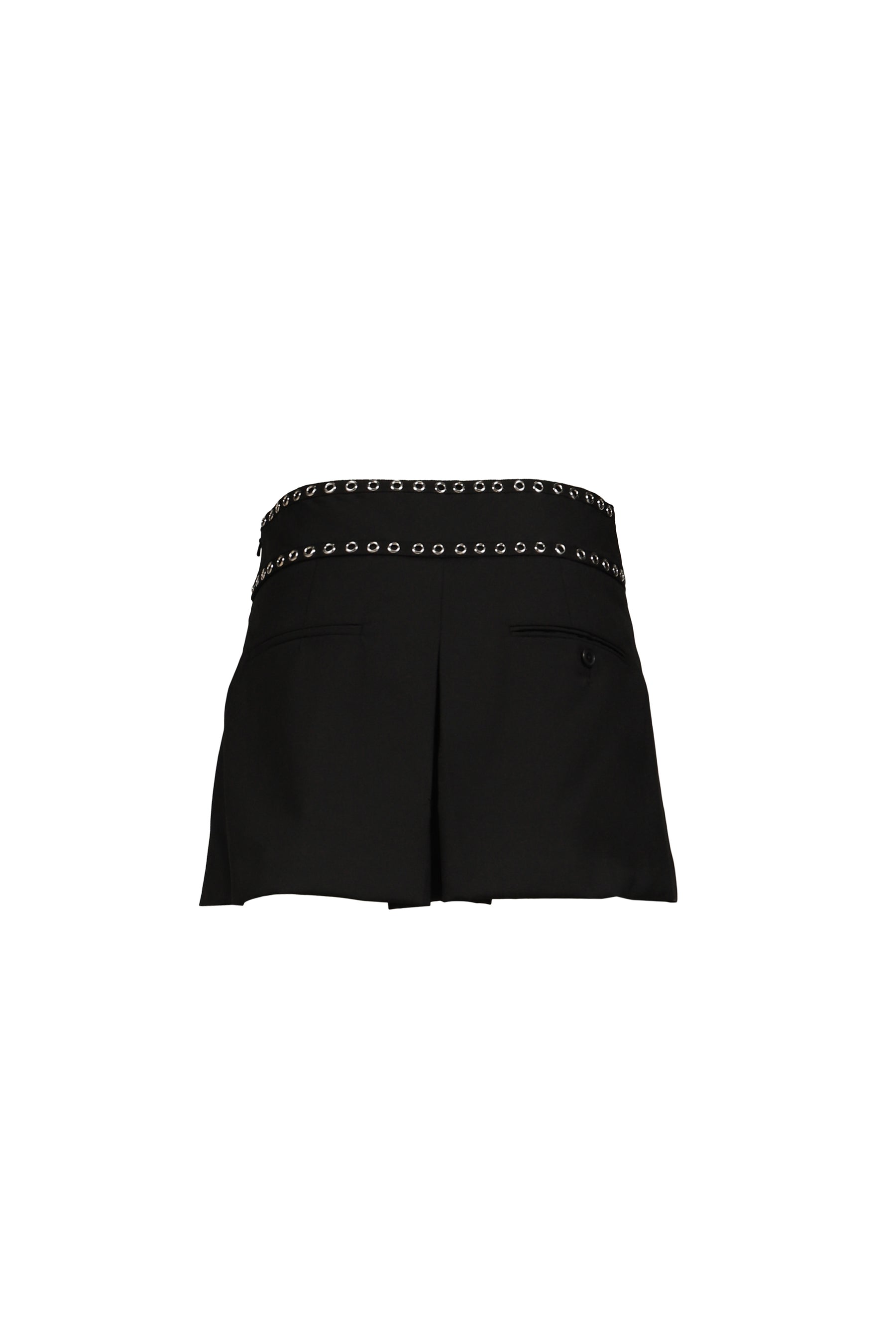 PLEATED MINI SKORT / BLK