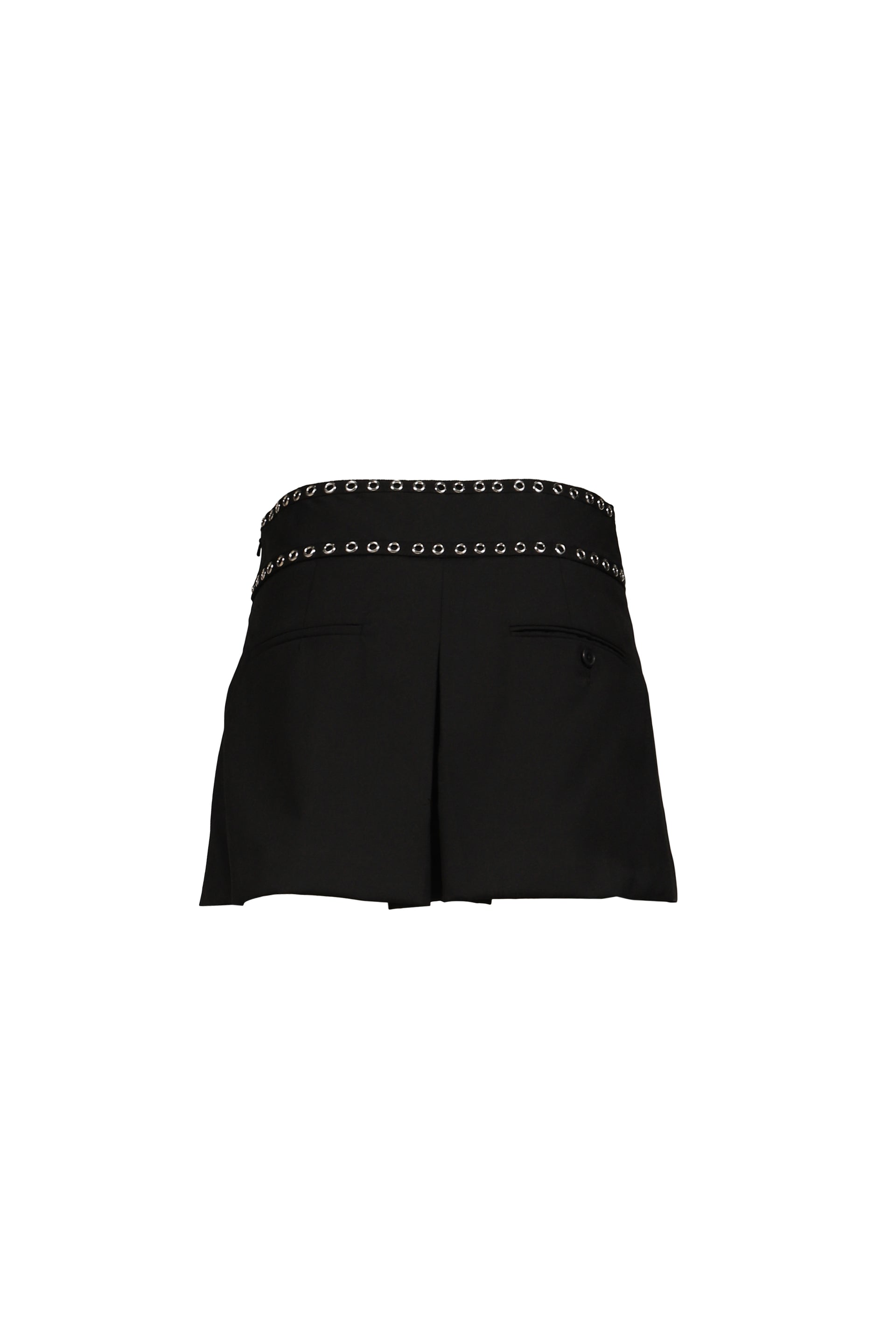 PLEATED MINI SKORT / BLK