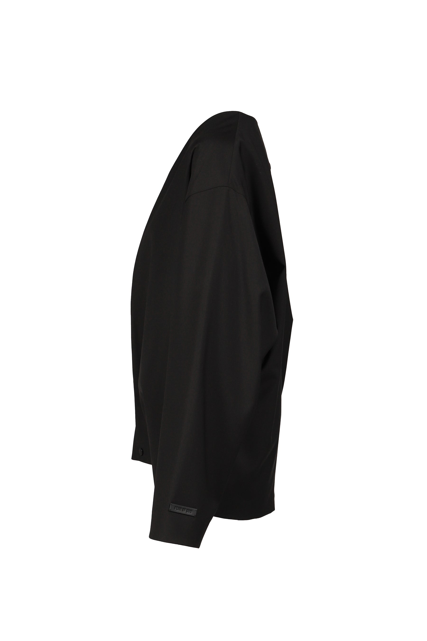 RELAXED LAPELLESS JACKET / BLK