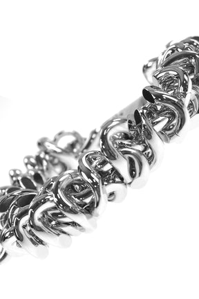 TWISTED CURB CHAIN BRACELET / SIL