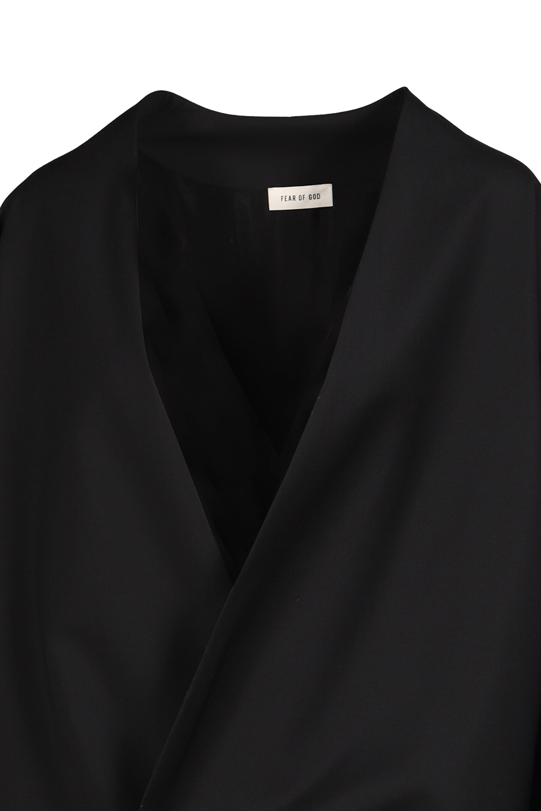 RELAXED LAPELLESS JACKET / BLK