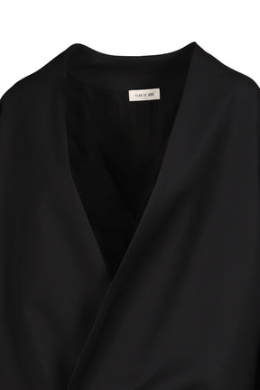 RELAXED LAPELLESS JACKET / BLK