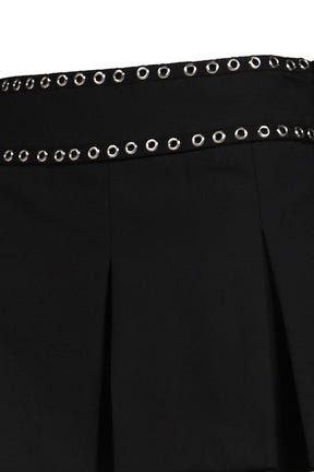 PLEATED MINI SKORT / BLK