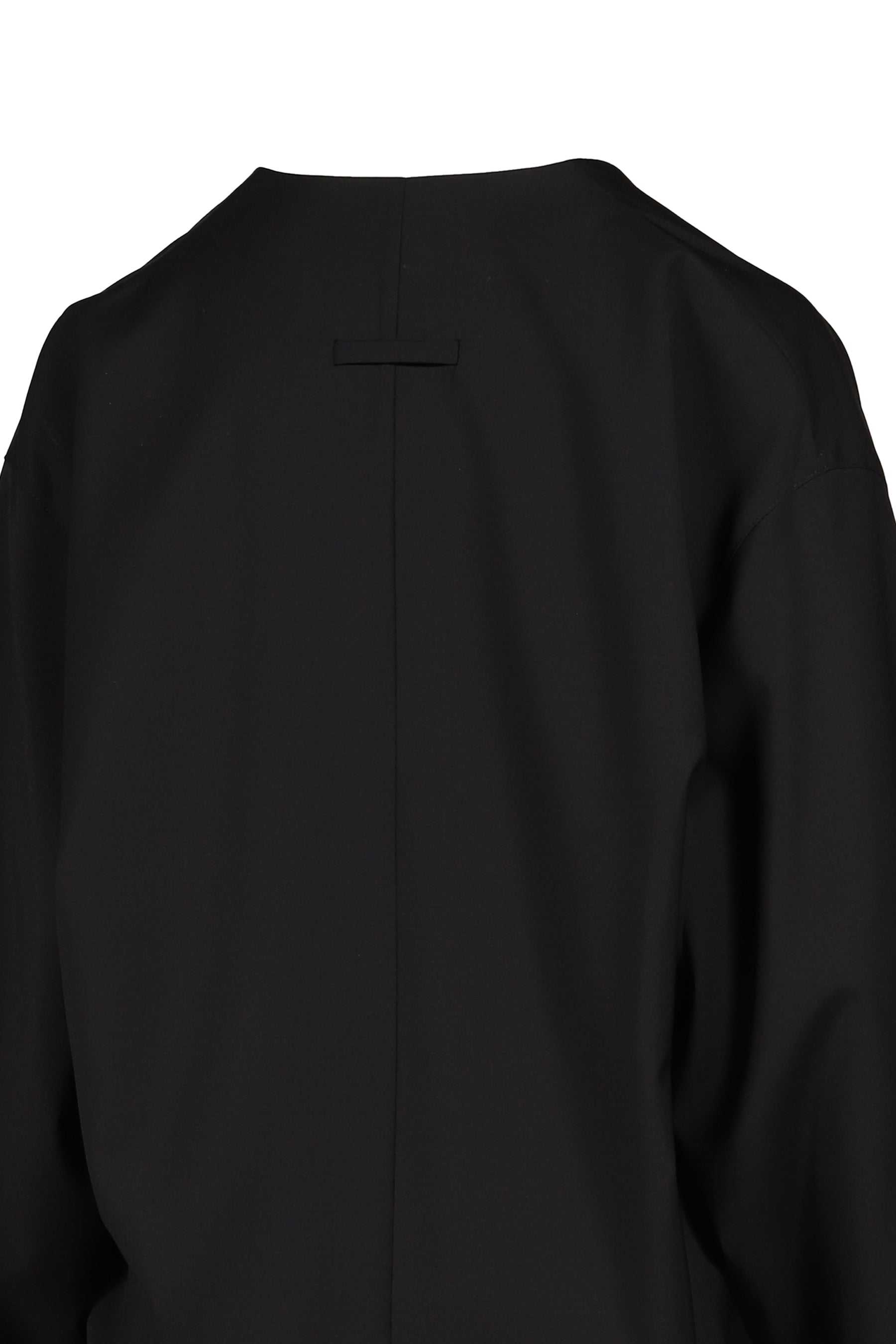 RELAXED LAPELLESS JACKET / BLK