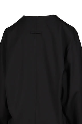 RELAXED LAPELLESS JACKET / BLK