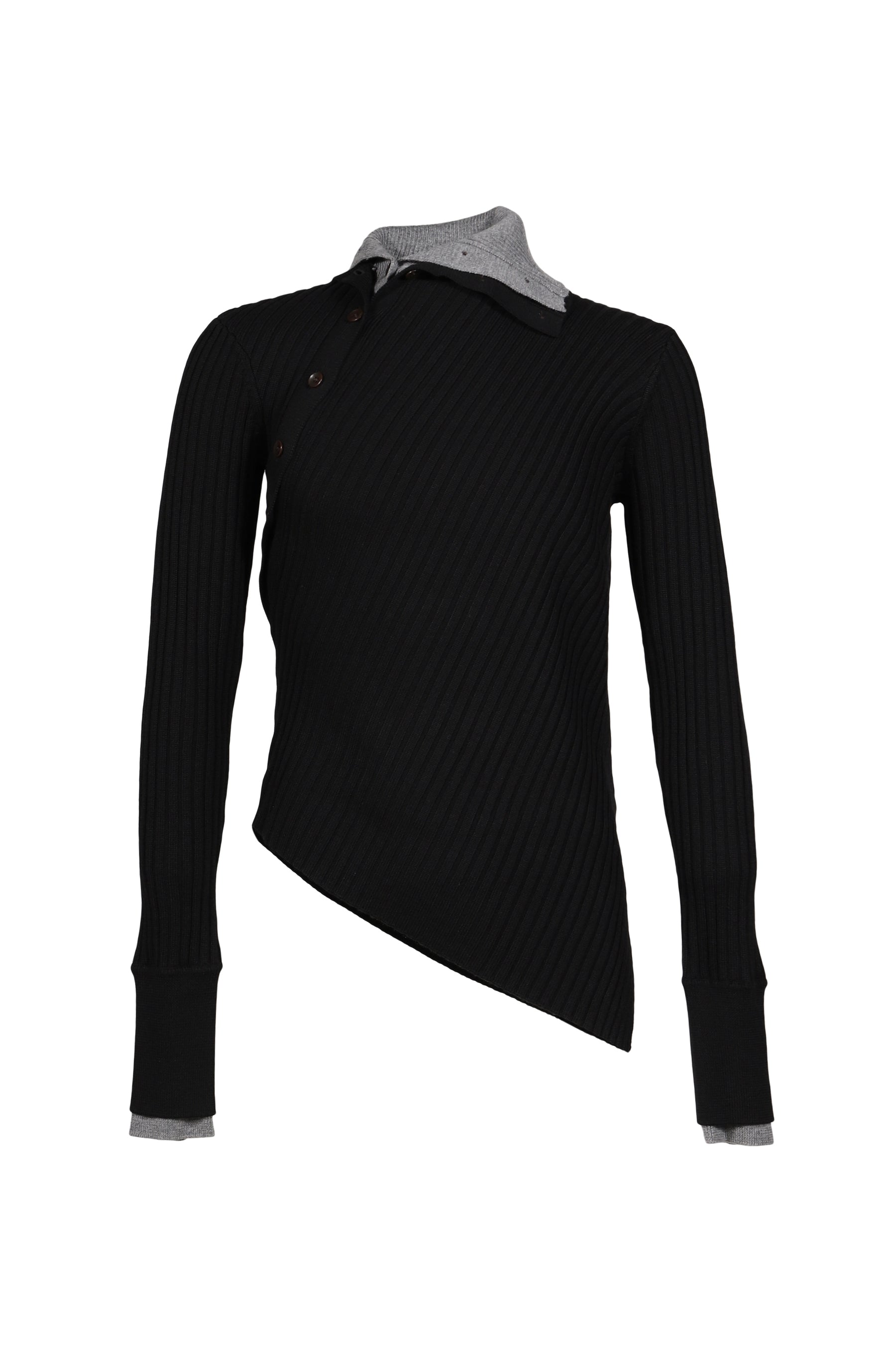 ASYMETRICAL TURTLE NECK / BLK