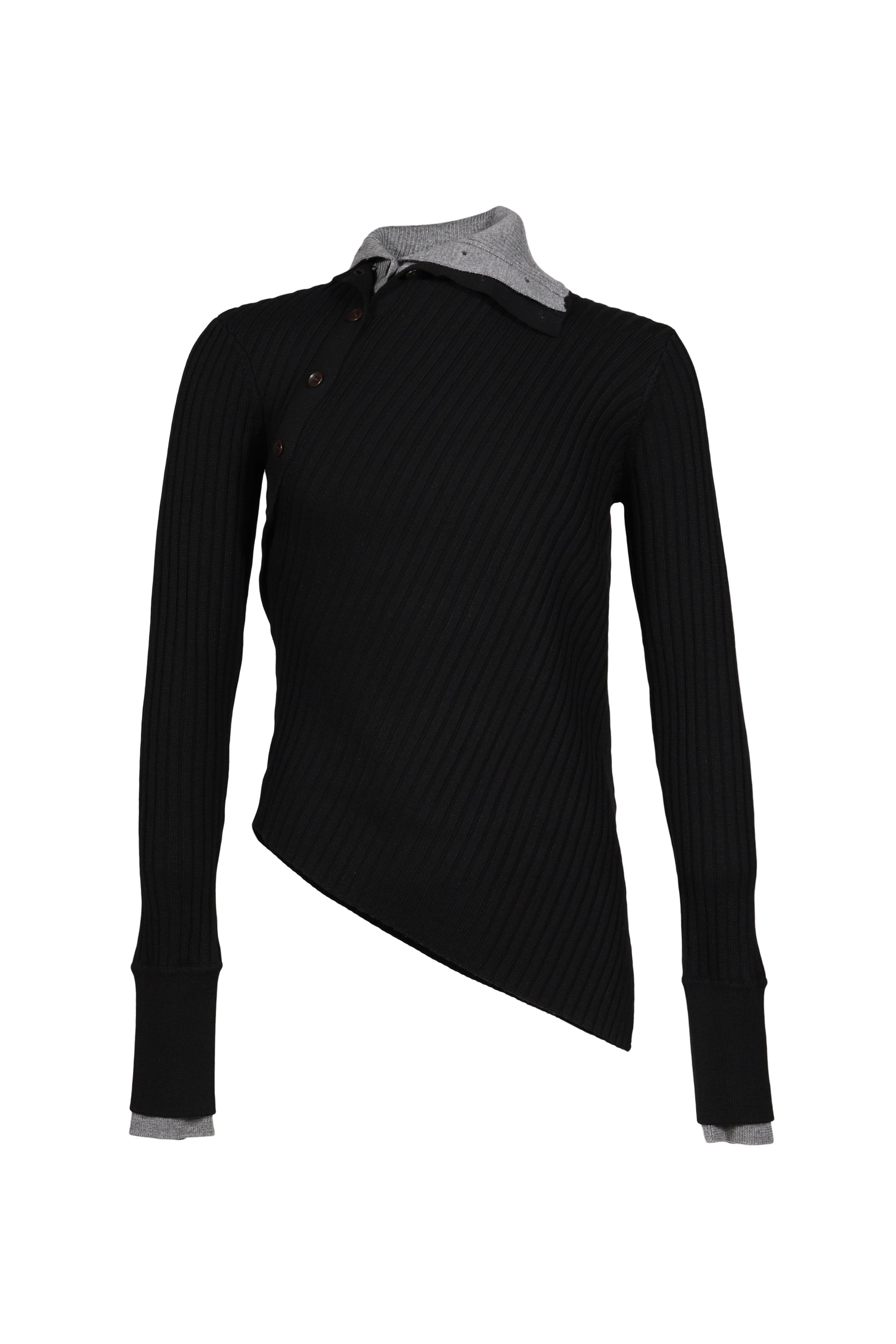 ASYMETRICAL TURTLE NECK / BLK