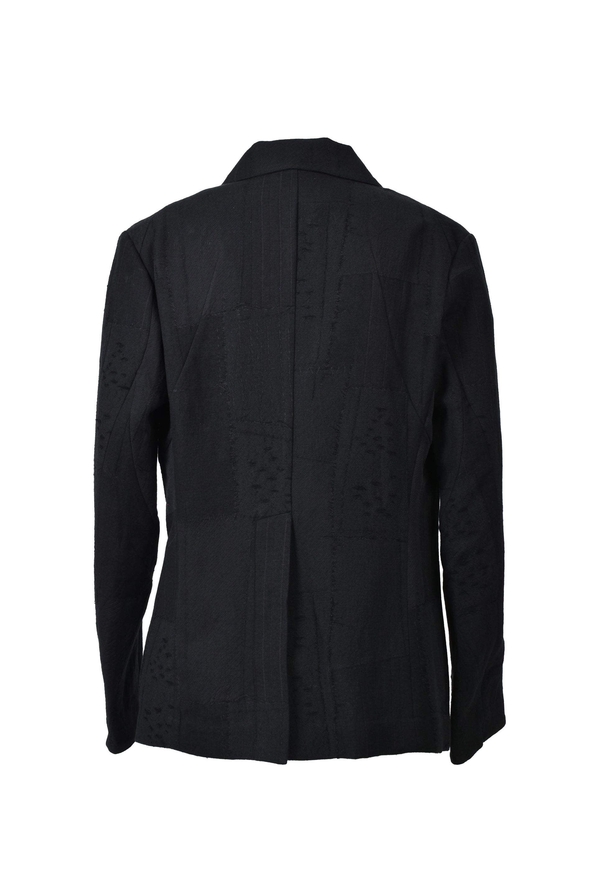 PATCHWORK JACQUARD JACKET / BLK