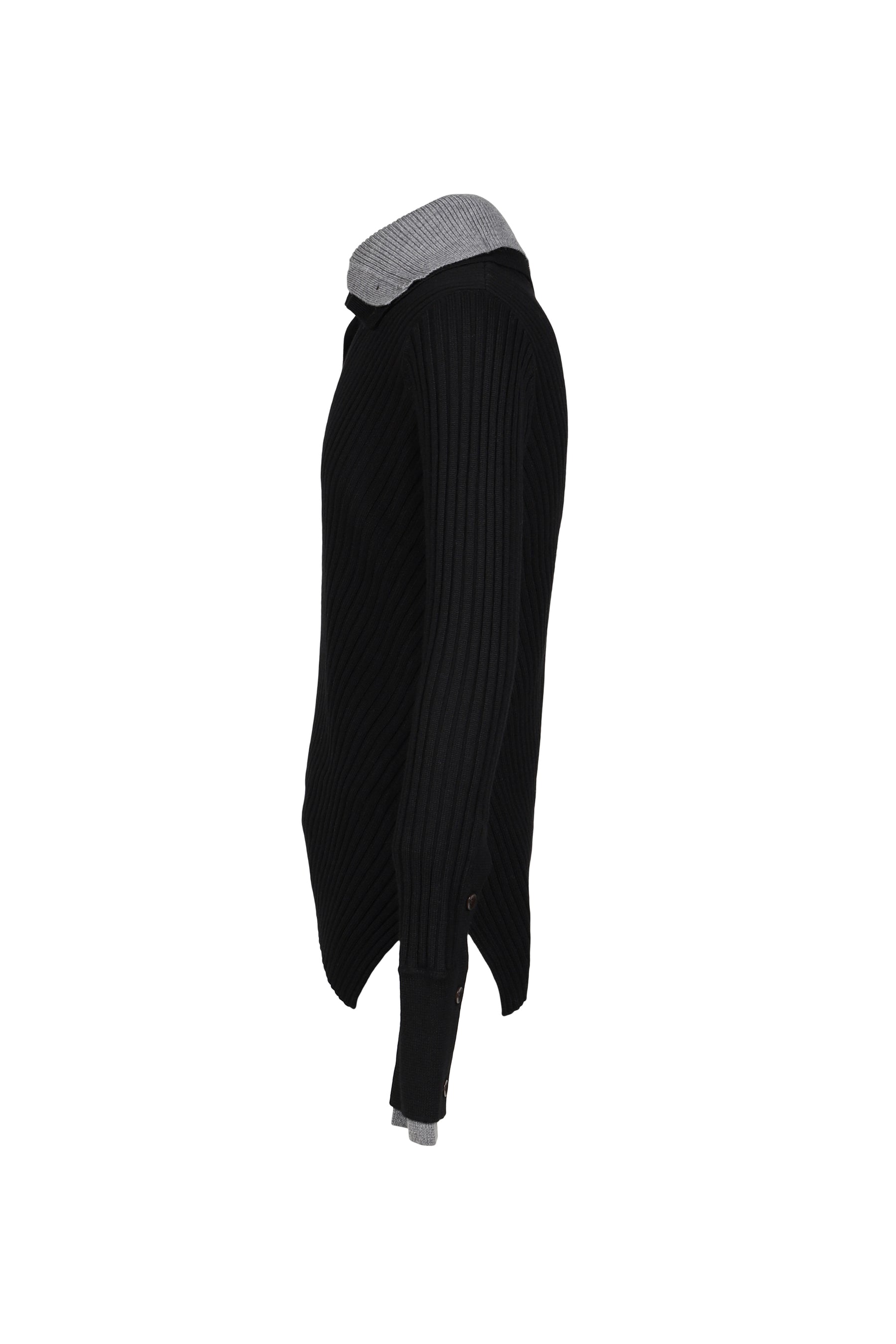 ASYMETRICAL TURTLE NECK / BLK
