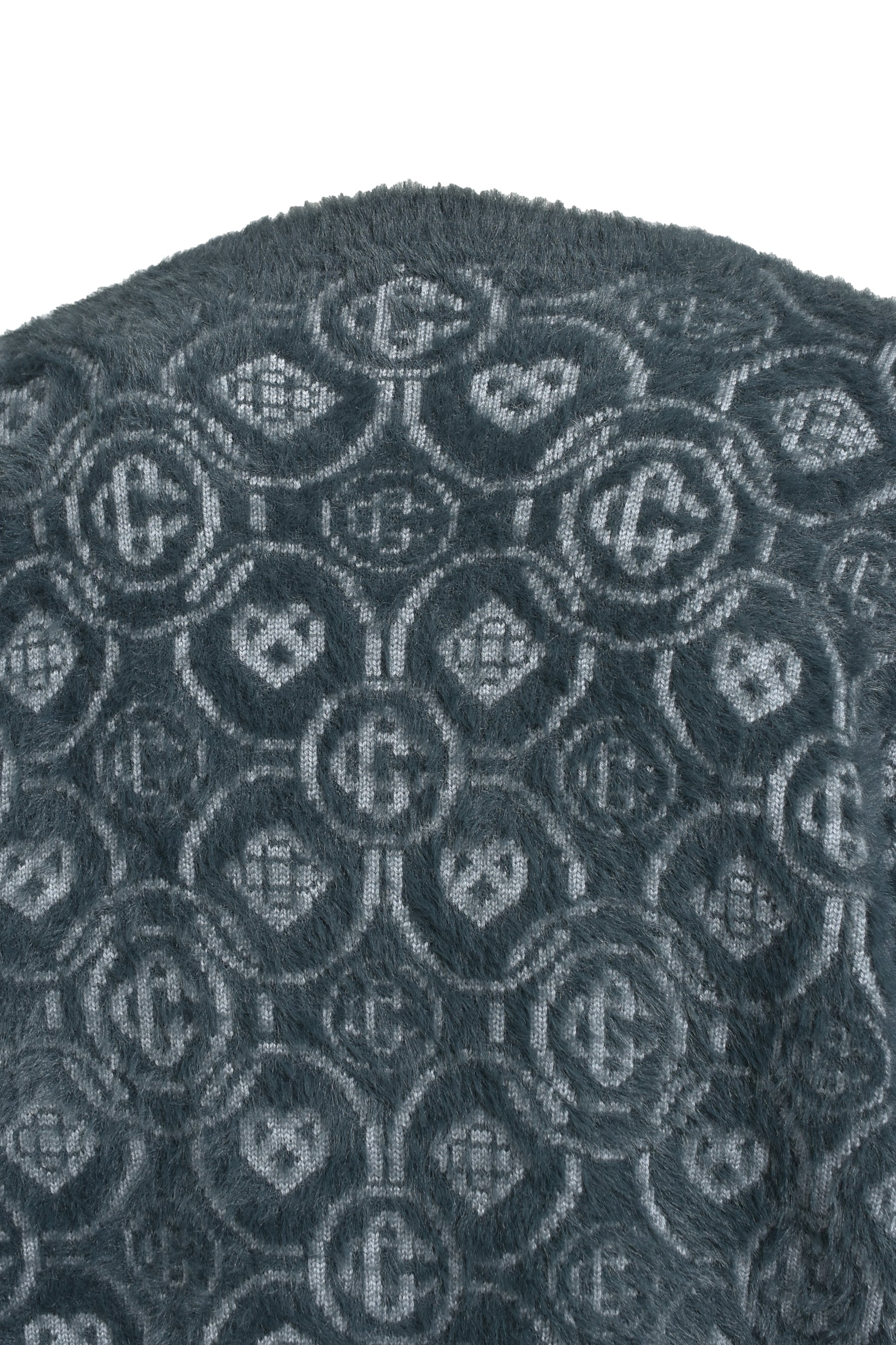 FLUFFY MONOGRAM CREW NECK / GRY