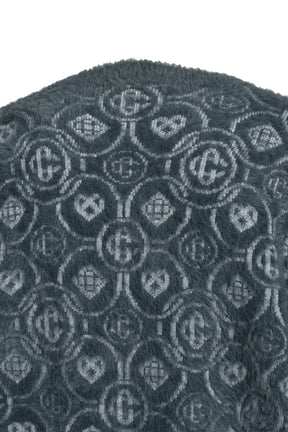 FLUFFY MONOGRAM CREW NECK / GRY