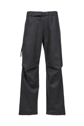 JORDAN - WOOL RELAX FIT TROUSERS / DARK GRY 