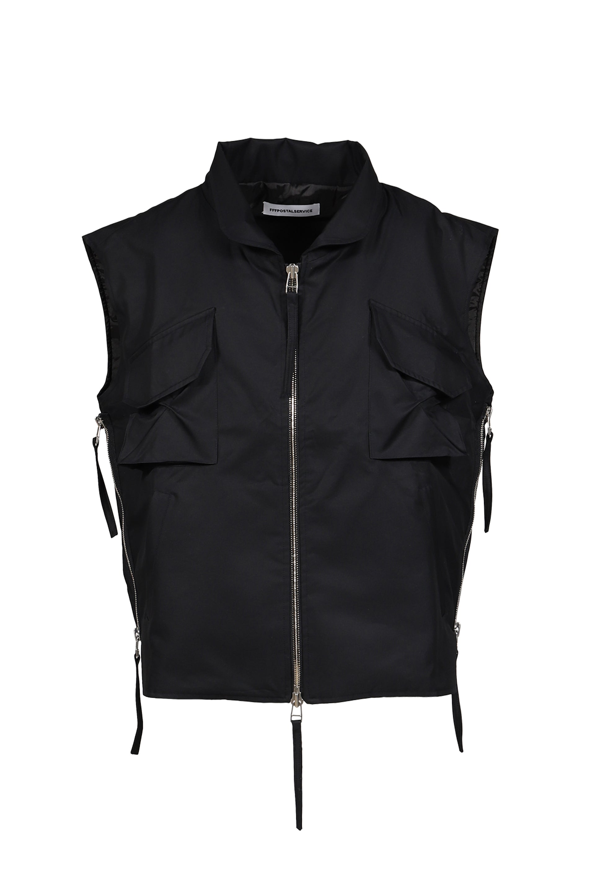 DARTED KALF VEST / CARBON BLK