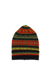 FAIRISLE WOOL HAT / ORG 