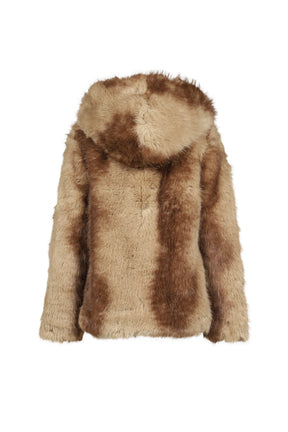 KATIN MINK HOODED COAT / BLONDE MINK