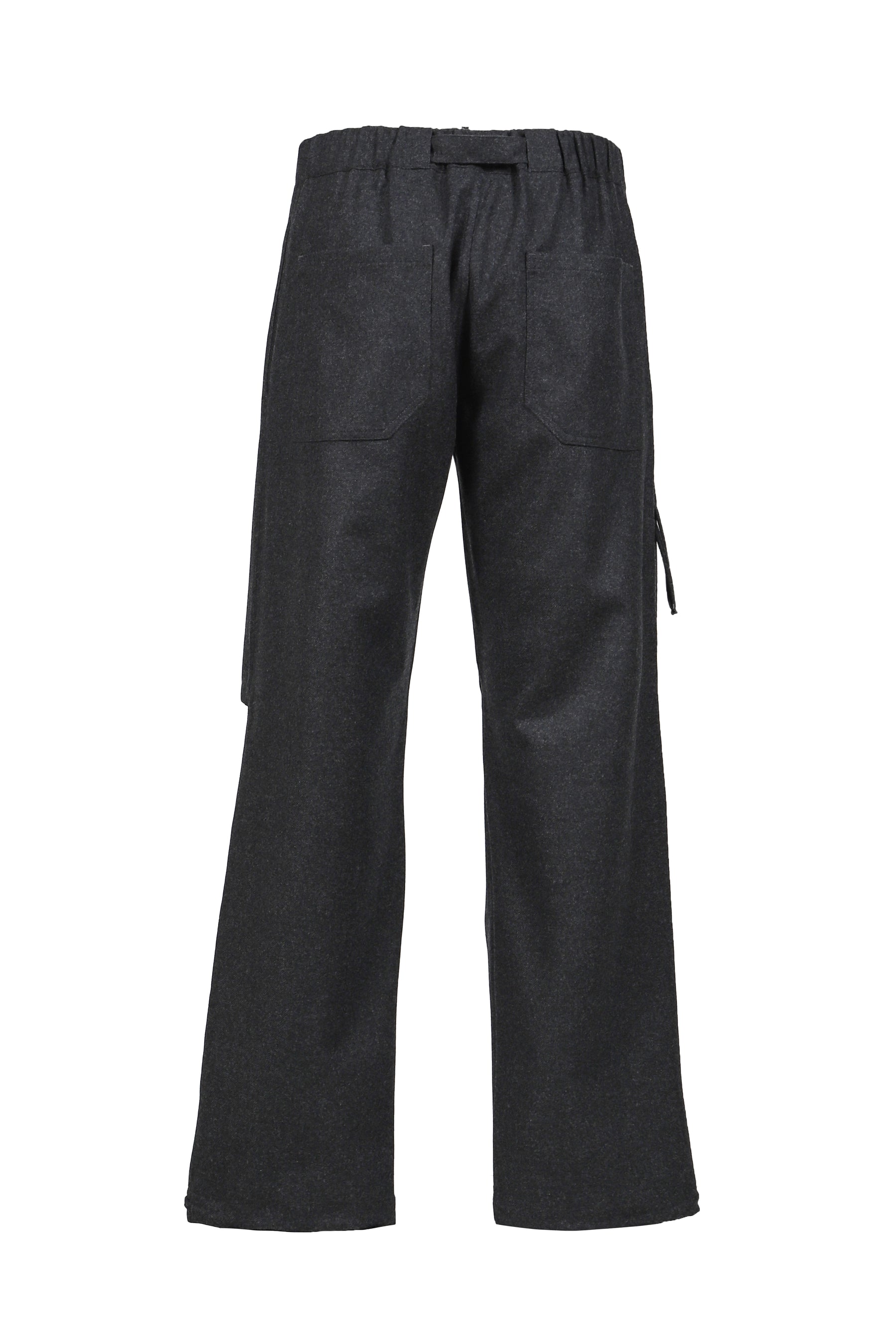 JORDAN - WOOL RELAX FIT TROUSERS / DARK GRY 