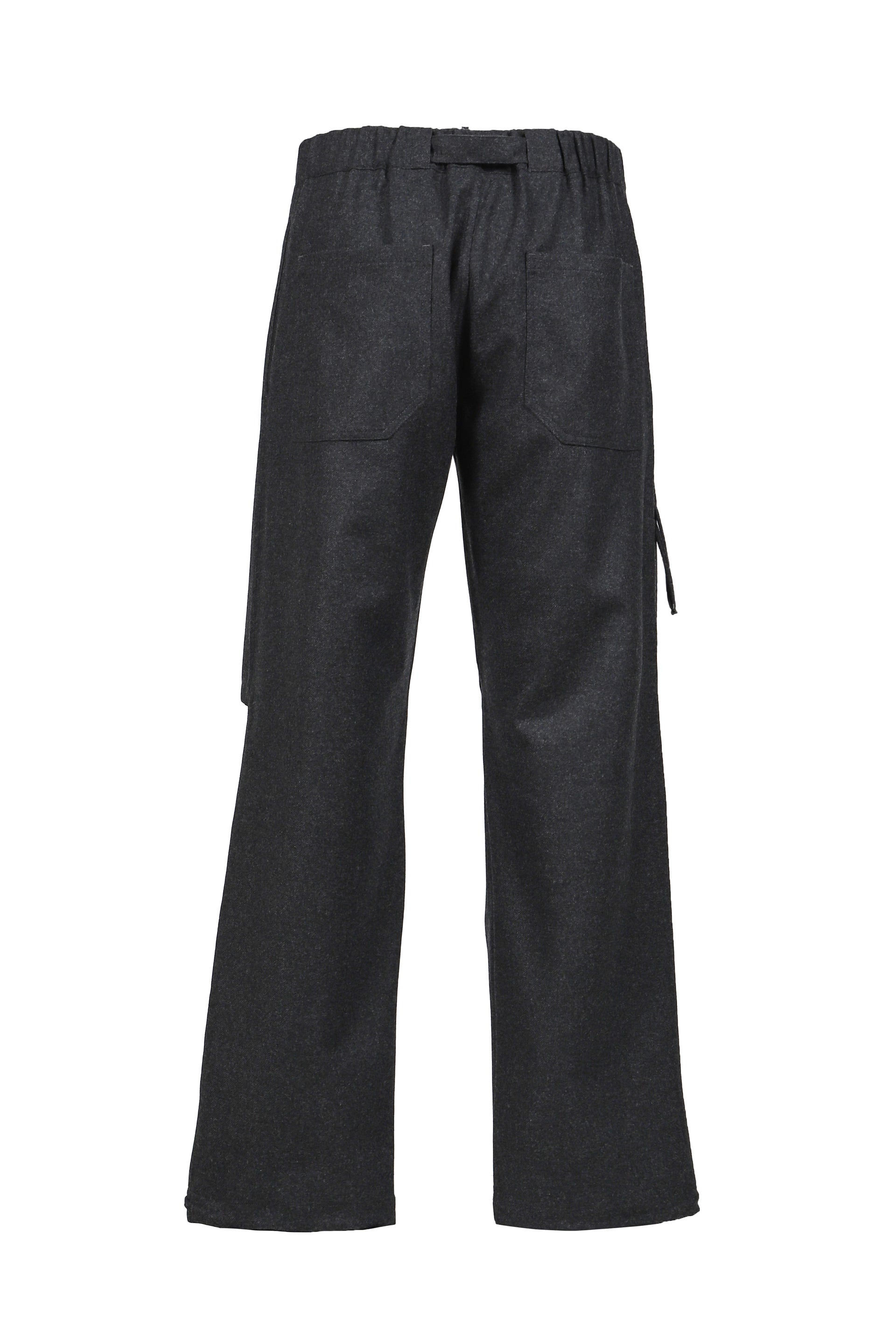 JORDAN - WOOL RELAX FIT TROUSERS / DARK GRY
