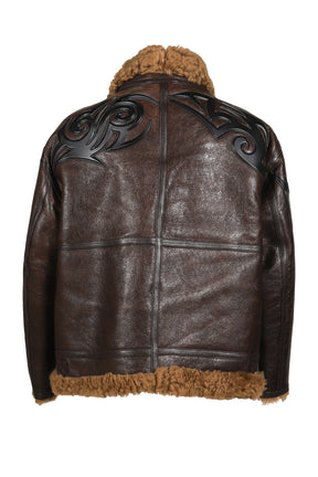 TRIBAL SHEARLING JACKET / BRW