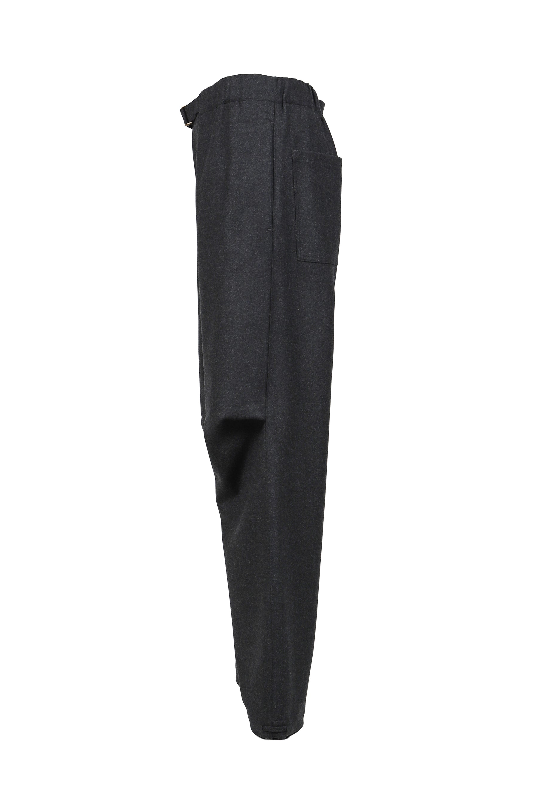JORDAN - WOOL RELAX FIT TROUSERS / DARK GRY 