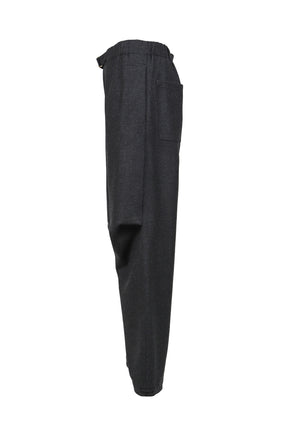 JORDAN - WOOL RELAX FIT TROUSERS / DARK GRY 