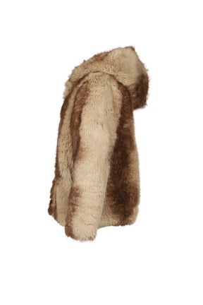 KATIN MINK HOODED COAT / BLONDE MINK