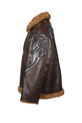 TRIBAL SHEARLING JACKET / BRW
