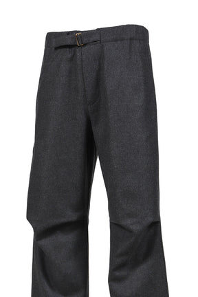 JORDAN - WOOL RELAX FIT TROUSERS / DARK GRY 