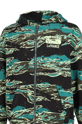 LA FRANC_ SUPPLY FULL ZIP HOODIE / GRN TERRAIN