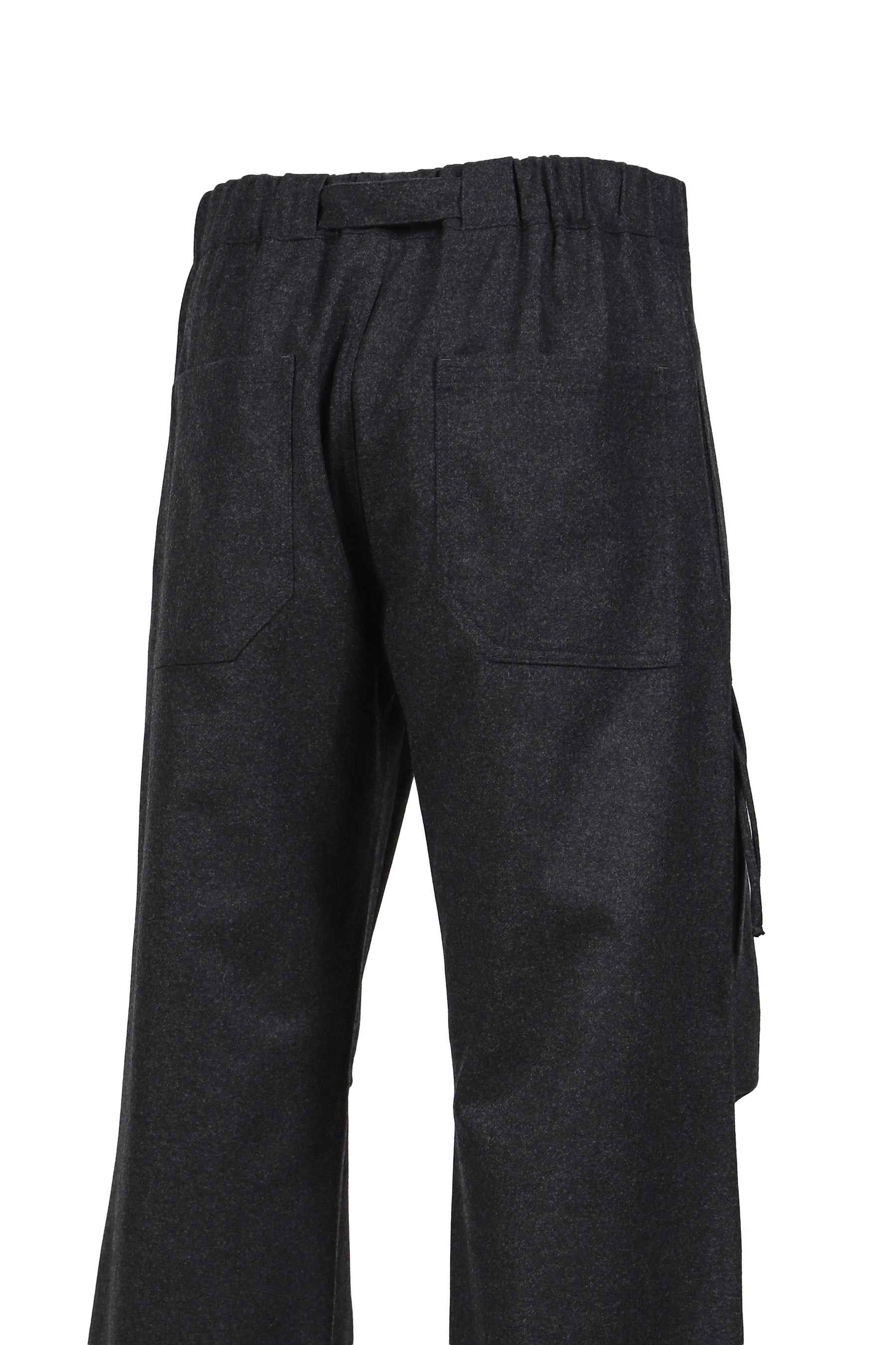 JORDAN - WOOL RELAX FIT TROUSERS / DARK GRY 