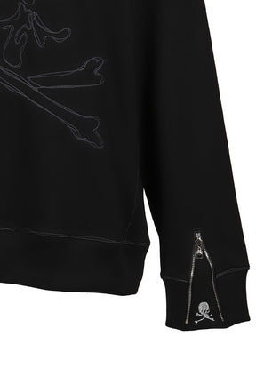STITCHED ZIP-UP HOODIE / BLACK 