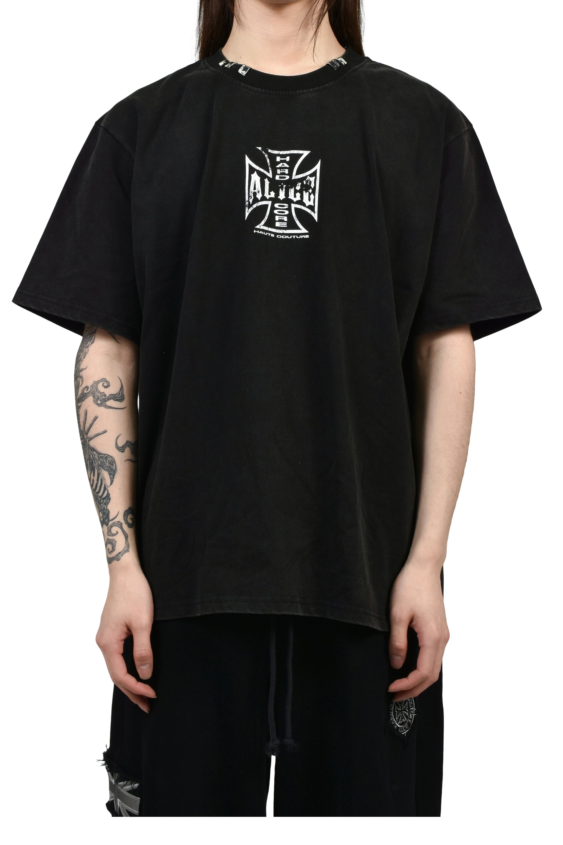 MOTO COUTURE  SS T-SHIRT (EXCLUSIVE) / BLK