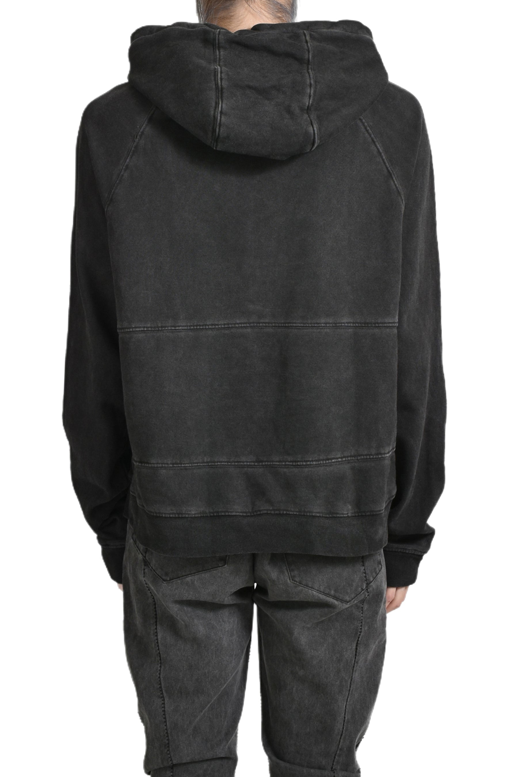 HAND-TREATED PULLOVER HOODIE / OIL