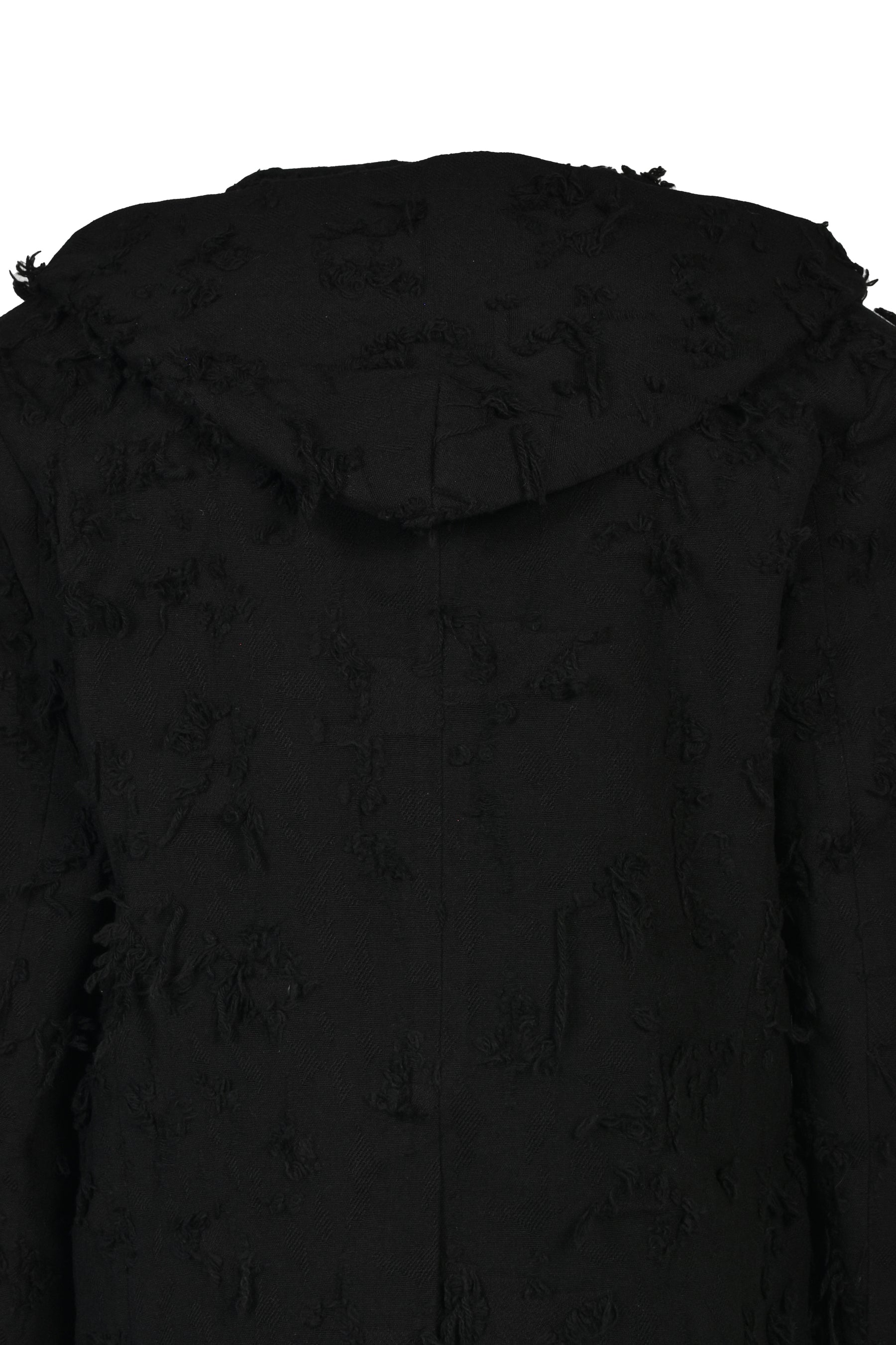 BORO JACQUARD HOODED BLAZER / BLK