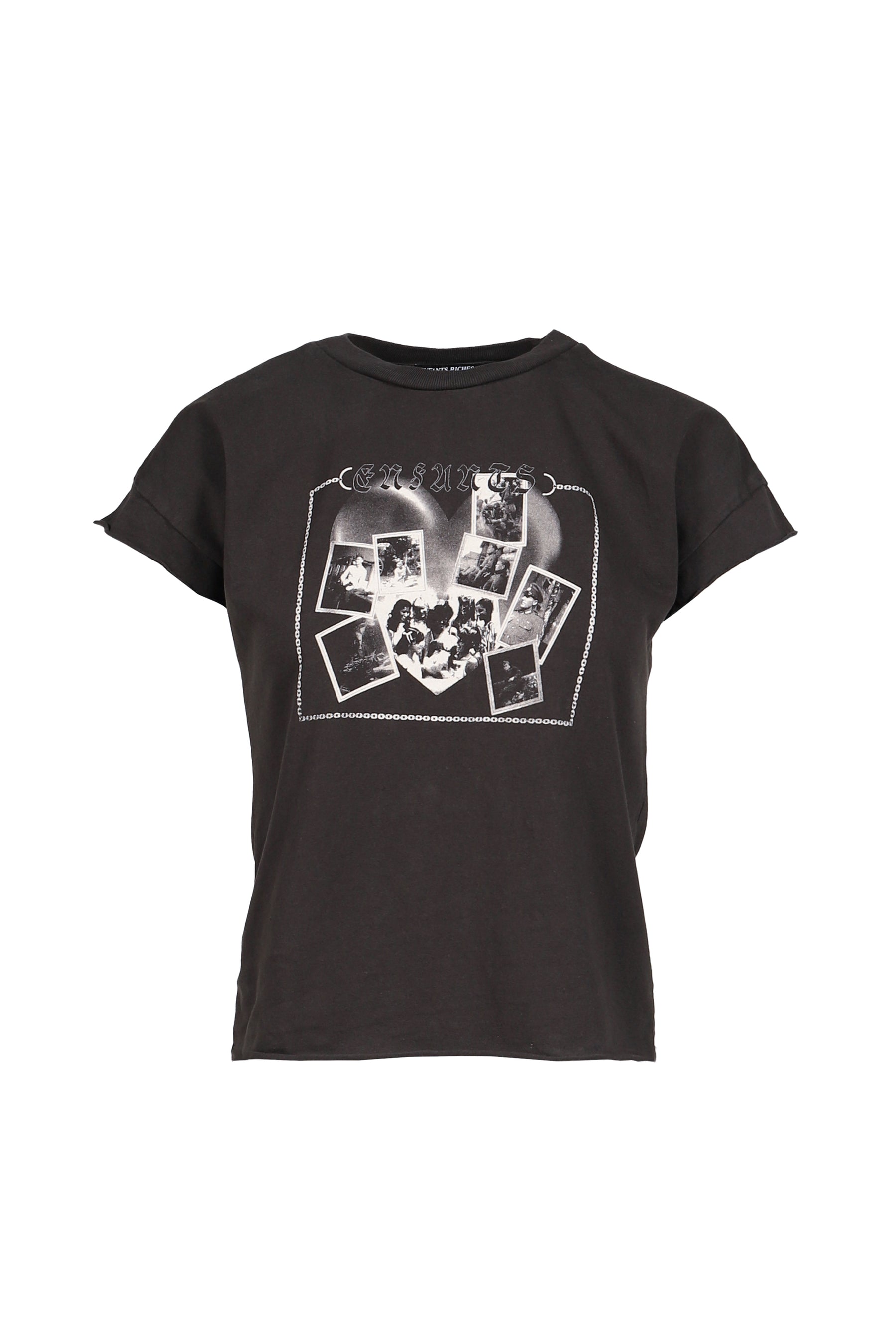 GERMAN HEARTTHROB SHRUNKEN T-SHIRT / FADED BLK