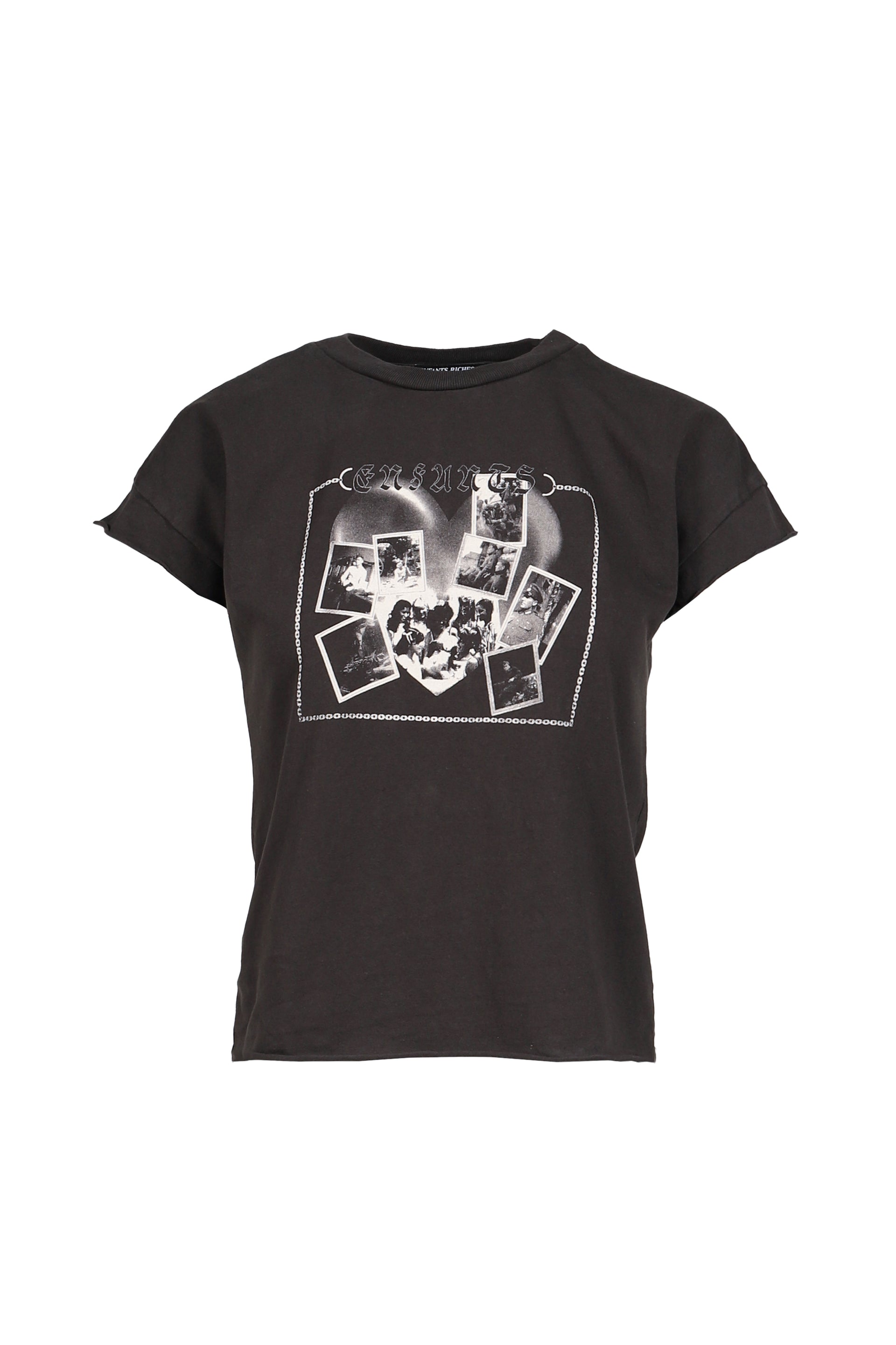 GERMAN HEARTTHROB SHRUNKEN T-SHIRT / FADED BLK