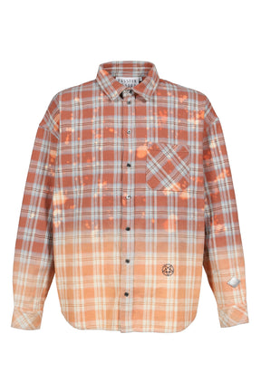 COTTON FLANNEL CHECK BLEACH SHIRT / RED