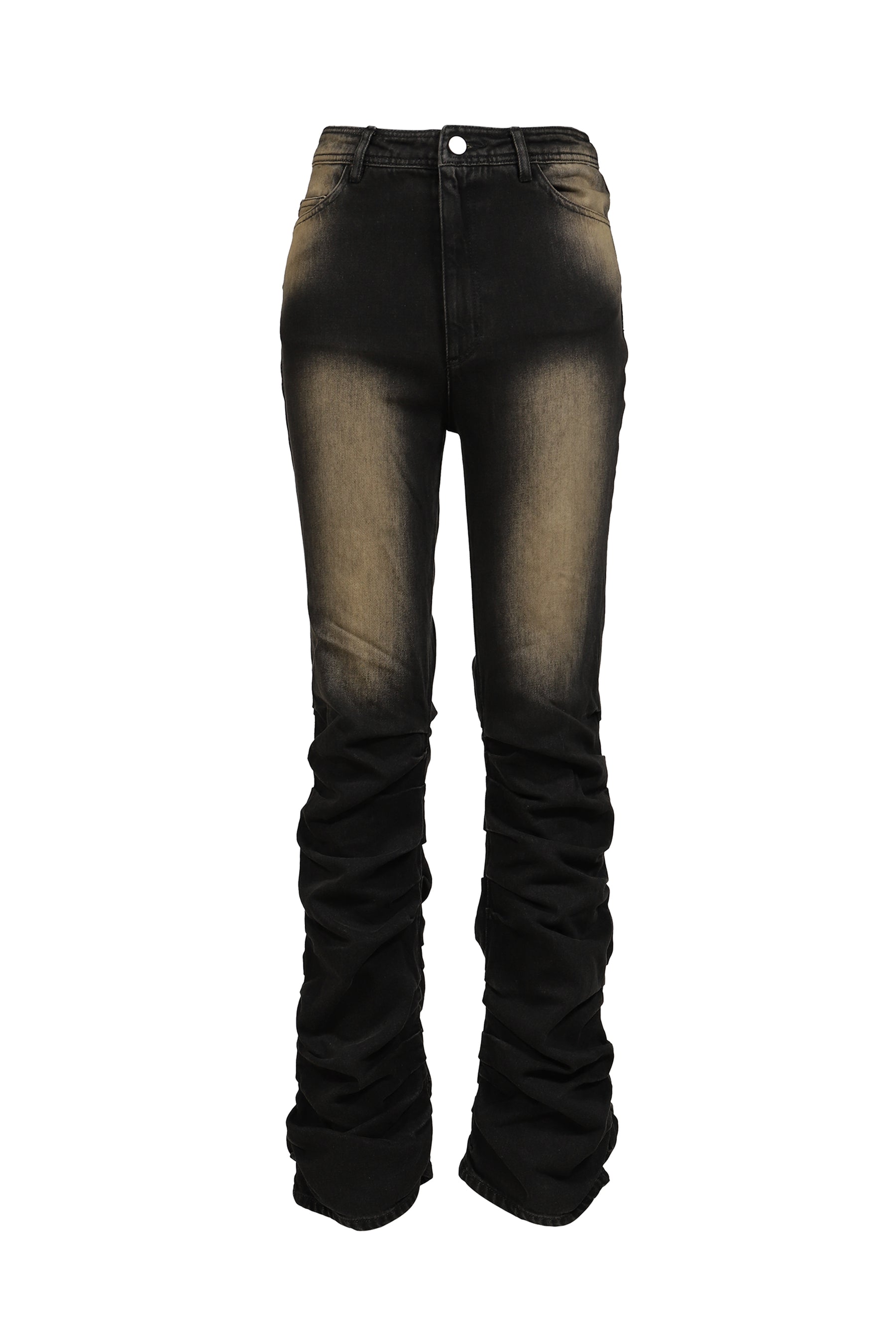 LOOSED LEG DENIM PANTS / BLK