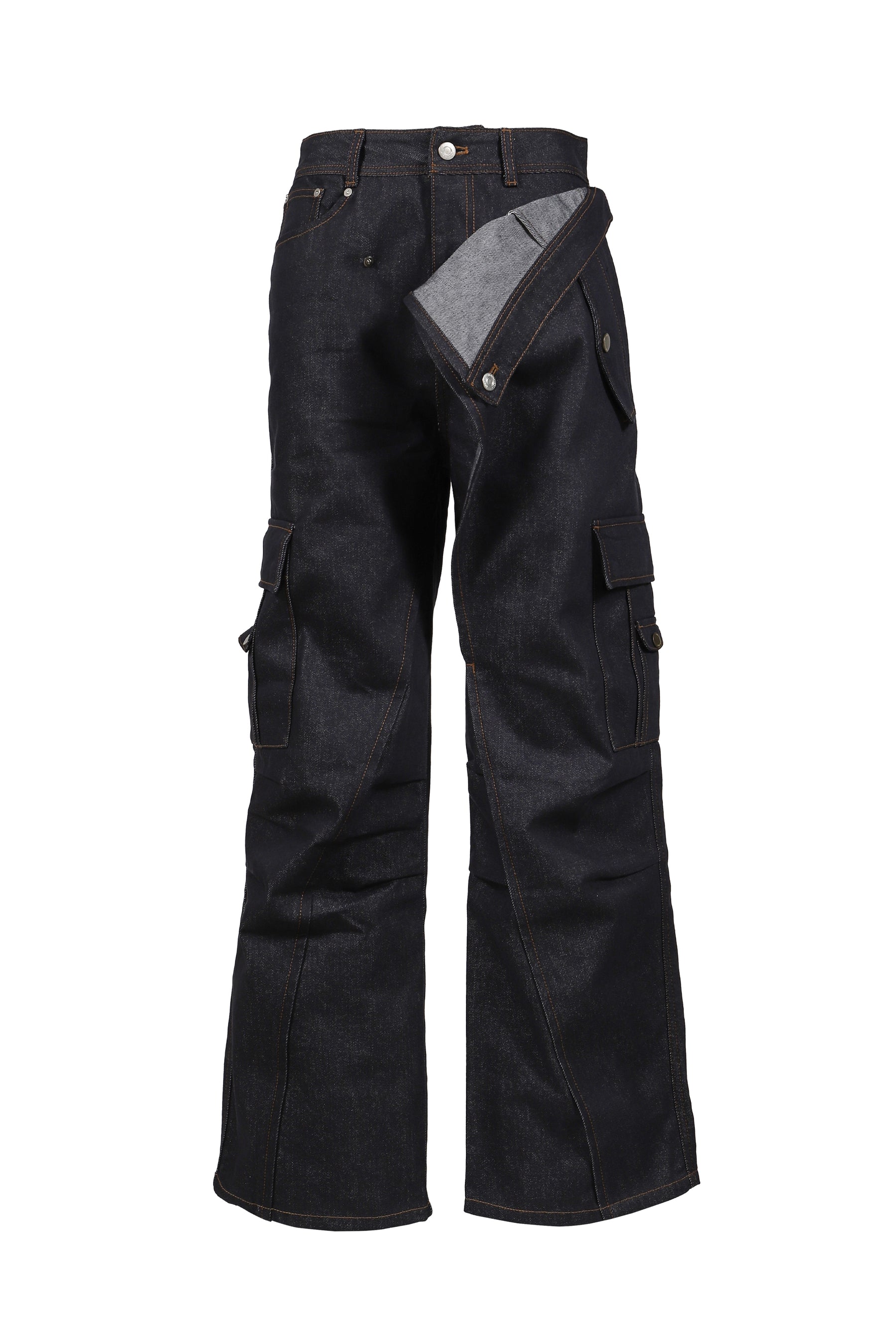RIGID TURNOVER CARGO JEANS / IND