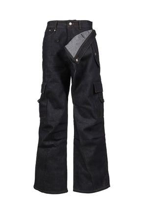 RIGID TURNOVER CARGO JEANS / IND